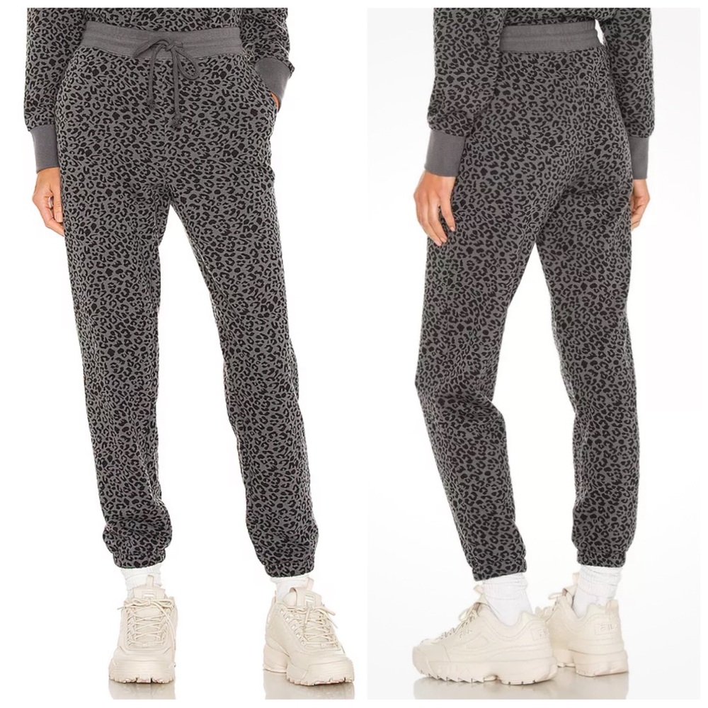 •RAILS• Kingston Jogger Pant in Charcoal Mini Cheetah Print Size XS